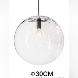 Clear glass pendant light